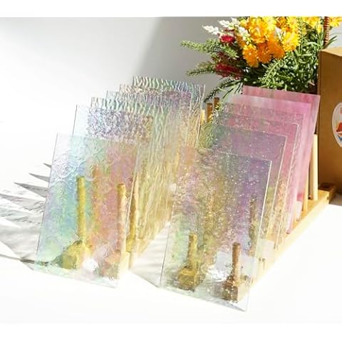 Lanyani Iridescent Stained Glass Sheets Cover