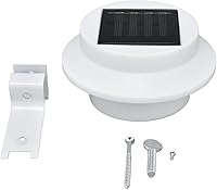 Vista 4 de Luces solares blancas de canalón, luces solares de canalón, luces decorativas para exteriores, impermeables, lámpara de valla LED para iluminación