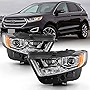 ACANII - For 2015 2016 2017 2018 Ford Edge Halogen Model Projector Headlights Headlamp Assembly Driver & passenger Side