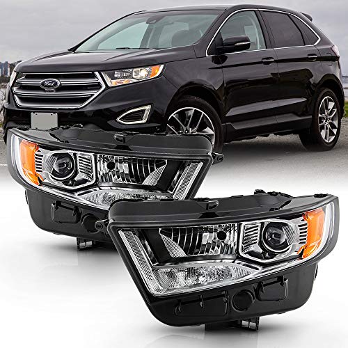 ACANII - For 2015 2016 2017 2018 Ford Edge Halogen Model Projector Headlights Headlamp Assembly Driver & passenger Side