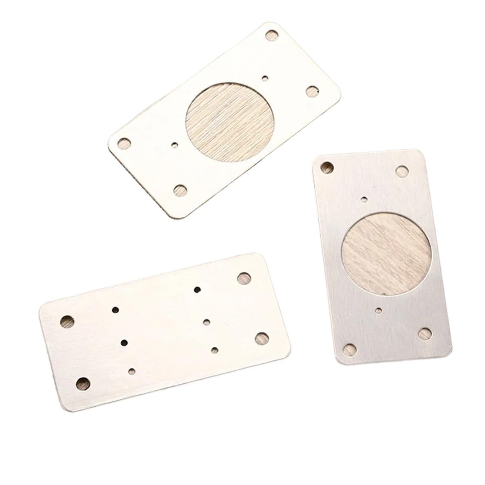 Uzamirlex 2 Hinge Repair Plate, Stainless Steel Cabinet Hinge Fixing Plate 90X46mm Silver(2)