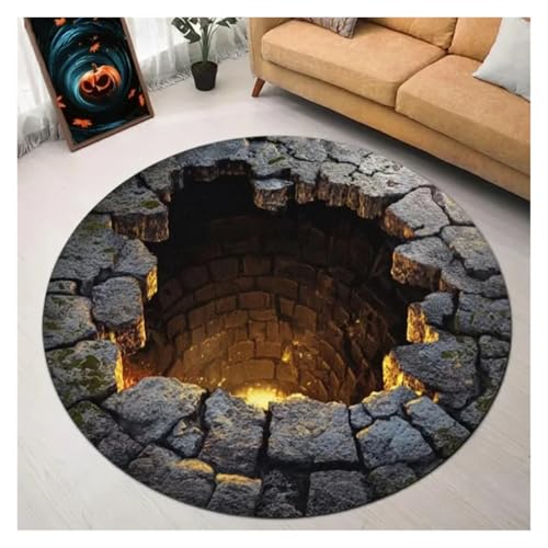 Tapis illusion d'optique à trous effet 3D rond Color3 - 4