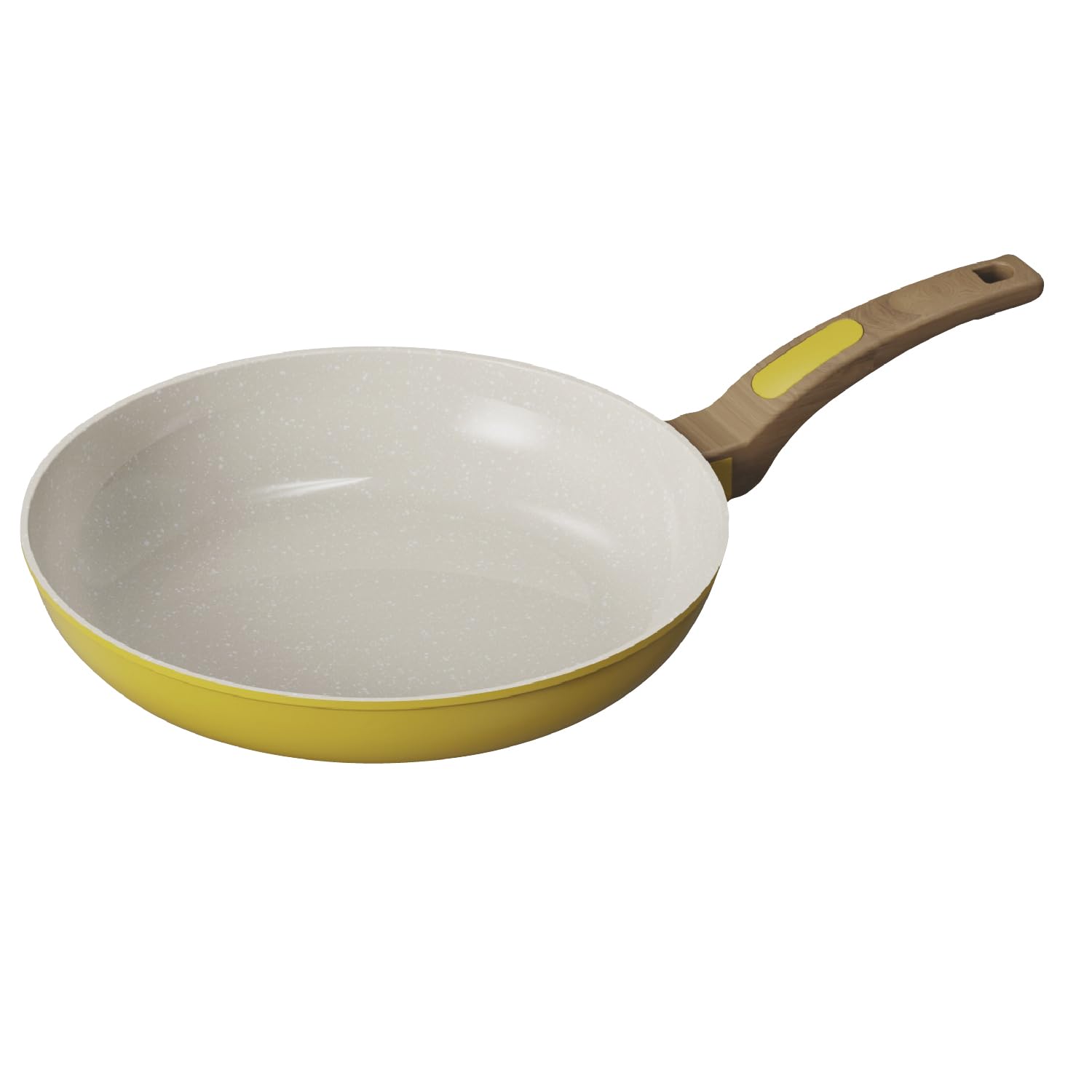 Cooksmart Signature 28cm Frying Pan – Cast Aluminium | Non-Stick | PFOA & PFAS Free | Free Felt Pan Protector | Induction, Gas, & Electric Hob Compatible | Dishwasher Safe (Marigold)