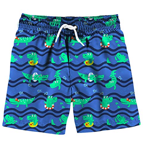 uideazone Boys Swim Trunks Quick Dry Printed Beach Shorts with Mesh Lining