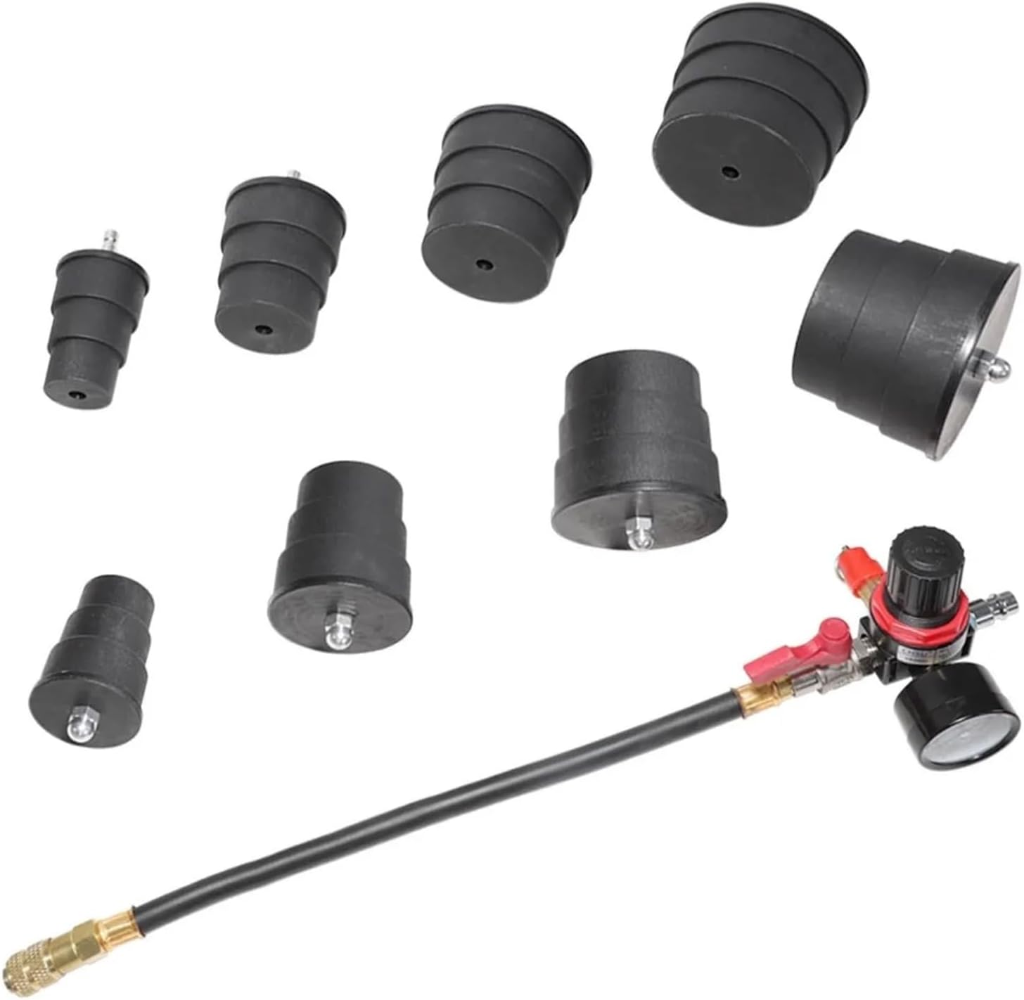 Compatible with 9-Piece Turbocharger System Leak Tester Sheet Metal Repair Pulley Detector Auto Maintenance Tool