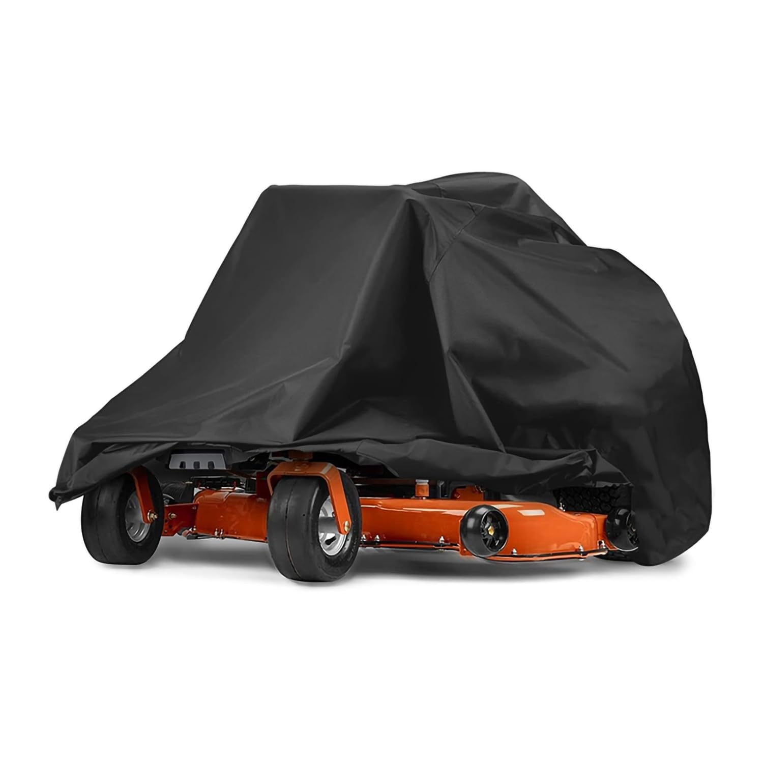Rasenmäher-Abdeckung 200 × 117 × 140 cm – Strapazierfähige Abdeckung für Zero-Turn & Aufsitzmäher, 420D Oxford-Gewebe, Schwarz