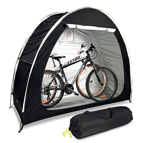 Vvaxss BLACK Bike Cover Storage Heavy Duty Storage Tent Outdoor Portable Bicycle Tent Pu4000 Waterproof Cloth Durable 210D Oxford Fabric,Protect Against Wind thumb #7