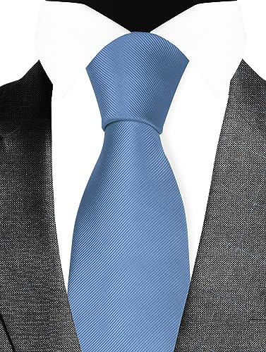 Image of GUSLESON Classic New 3.15 inch(8cm) Men's Solid Color Necktie Wedding Business Tie + Gift Box