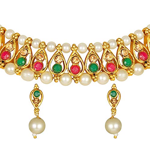Choker Traditional Pearl Necklace Set