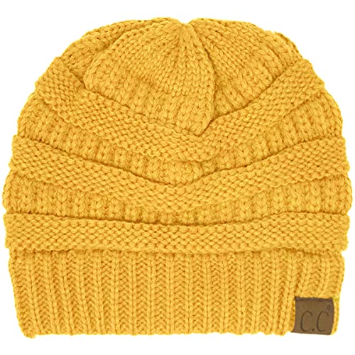 Image of Hatsandscarf CC Exclusives Solid Color Beanie Tail Hat for Adult (MB-20A)