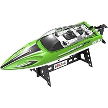 jaming 2.4Ghz RC Boat,25KPH Fast Speed RC Boat,14 inch Remote Control Boats for Kids and Adults, Waterproof Toy Boats for Lakes & Pools Gifts for Kids Boys Green