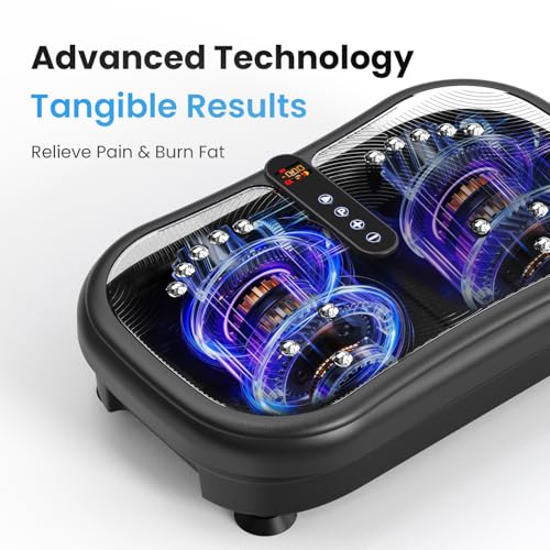 Image of AXV Vibration Plate Fitness Platform Exercise Machine Vibrating Shaking Full Body Shaker Workout Vibrate Stand Shake Board Sport for Weight Loss Fat Burner for Gym Home Office