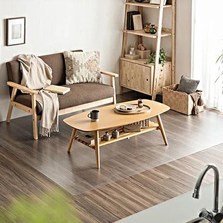 Transparente Bürostuhlmatte für harte Böden, rutschfester Kunststoffschutz für Teppich und Holz, individuelle Größe, 75 x 120 cm, Schreibtischunterlage mit Lippe, für den Innenbereich