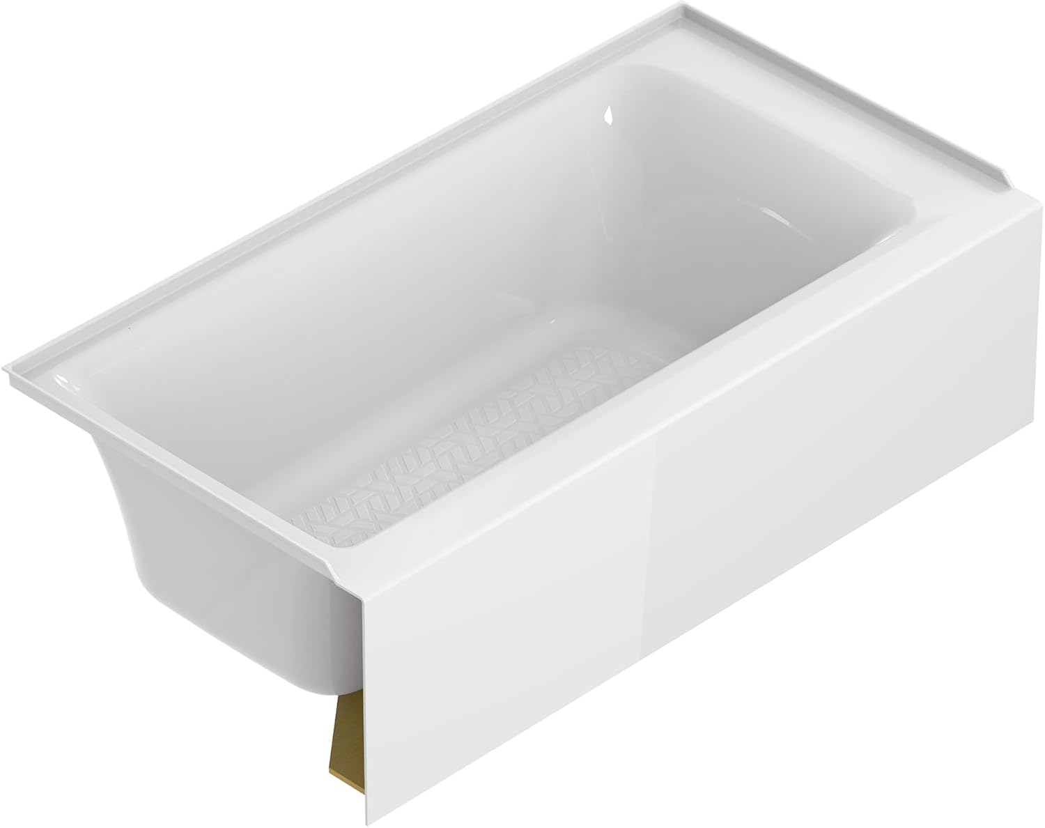 Aspirations 60'' White Acrylic Alcove Bathtub with Left Drain