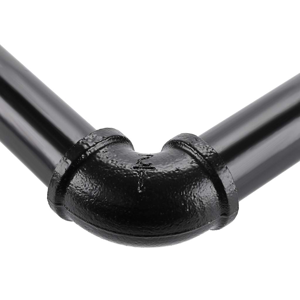 12 Inch Black Pipe Shelf Brackets (2 Pcs) – Industrial Pipe Clothing Rack, Wall Mounted Garment Holder - View #10