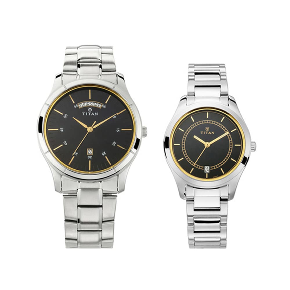 Titan Bandhan Blue Dial Analog with Day and Date Stainless Steel Strap Watch for Couple-NS17672596SM01P (B0BGJ2YPV3) Amazon Price History, Amazon Price Tracker
