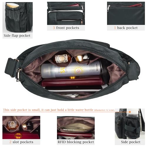 Image of VOLGANIK ROCK Crossbody Bags for Women RFID Lightweight Travel Shoulder Bag Waterproof Nylon purses and handbags Pocketbook