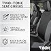 BDK UltraSleek Gray Seat Covers for Cars, Two-Tone Front Seat Covers with Matching Back Car Seat Cover, Made to Fit Most Auto Truck Van SUV, Interior Car Accessories, Car Seat Covers Full Set