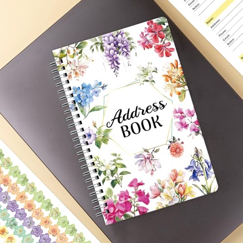 Ceiba Tree Address Book with Alphabetical Tabs Password Record Book Address Organizer Notebook Journal Christmas Happy Holidays Gifts