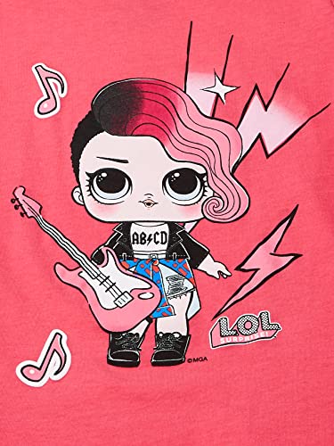 L.O.L. Surprise! girls Glee Club Rocker Short Sleeve T-shirt T Shirt, Hot Pink, Small US2
