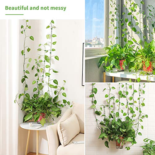 Plant-Climbing-Wall-Fixture-Clips-50-PcsSelf-Adhesive-Hook-Vines-Traction-Invisible-Holder-Supporting-Wire-FixingGreen-Leaf-Simulation-for-Garden-Wall-Clip