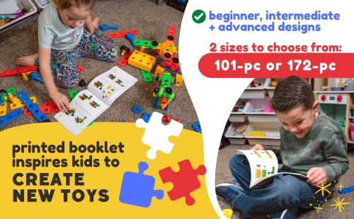Eti Toys, Stem Learning, 172 Piece Original Educational Construction Engineering Building Blocks Set For 3, 4 And 5+ Year Old Boys & Girls, Creative Fun Kit, Best Toy Gift For Kids Ages 3Yr – 6Yr #TOP7
