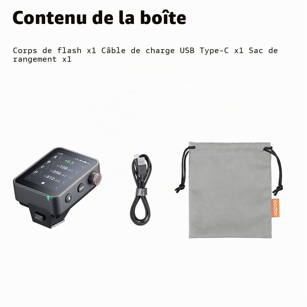 Godox X3 Pro-S X3Pro S TTL Déclencheur de flash sans fil pour Sony, écran tactile LCD 6,1 cm, batterie Li-ion intégrée de 2930 mAh, système X sans fil 2,4 GHz avec 3 modes de prise de vue Pro, prise