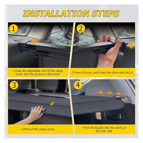 Pare-soleil rétractable de coffre en toile robuste pour SUV CRV - 6