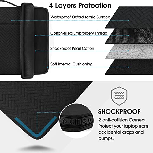 Laptop Sleeve 14 Inch Laptop Case Waterproof Handle Laptop Bag Protective Business Computer Carrying Bag Compatible With 13.3-14 Inch Laptop/Chromebook/Notebook, Black #TOP1