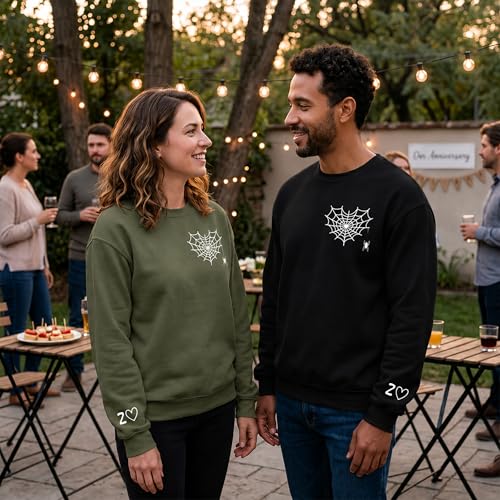 Image of Anniversary Matching Shirts, for Couple, Heart Design T-Shirt Set, Wedding Present, Honeymoon Outfit