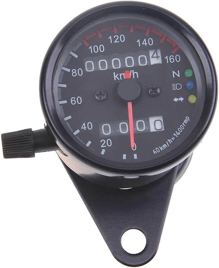 Motorcycle Odometer Gauge Universal Motorcycle Odometer Tachometer Dual Odometer Gauge Backlight Signal Light Digital Tachometer for