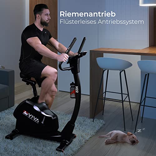 AsVIVA Heimtrainer & Ergometer H22 Pro Bluetooth in Schwarz I Hometrainer mit Magnetmotor & Pulsmessung I mit… – Bild 3