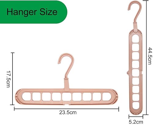 Miniatura 2 de Perchas mágicas para ropa, paquete de 8 perchas multifuncionales para armario, giratorias, antideslizantes, plegables para dormitorio, baño