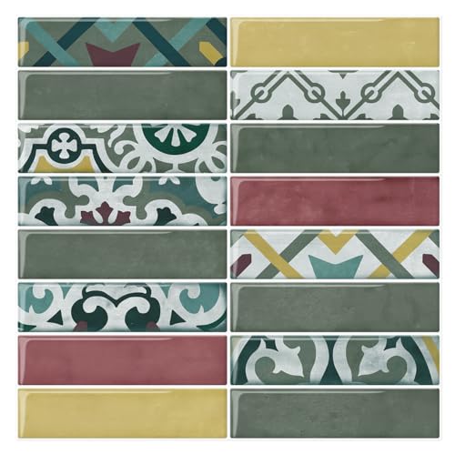 Artemuro 10-Sheet 12"x12" Premium Backsplash Tile for Kitchen Peel and