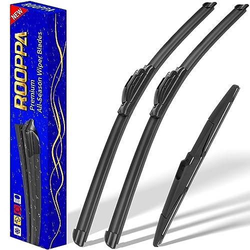 Image of 3 wipers Replacement for 2017-2022 KIA Sportage /2019-2021 2022 2023 Hyundai Santa Fe, Windshield Wiper Blades Original Equipment Replacement - 26 inch /16 inch /11 inch (Set of 3) U /J HOOK