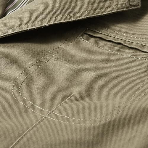 Men's Casual Three-Button Lined Cotton Twill Suit Jacket Long Sleeve Notch Lapel Blazer Jackets Outwear with Pockets3