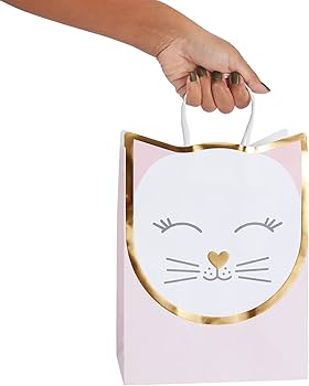 Amazon.com: Sparkle and Bash Cat Gift Bags for Birthday
