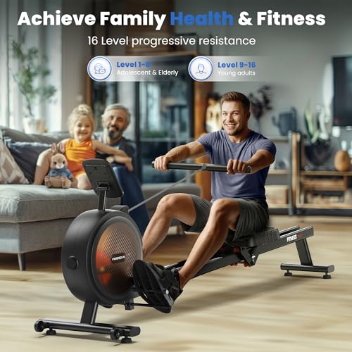 FEIERDUN Máquinas de remo para casa, máquina de remo com capacidade de carga de 158 kg, rebocador Ma