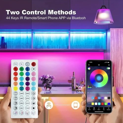 Tira de luces LED RGB 16.5FT ALisasin con control remoto miniatura 7