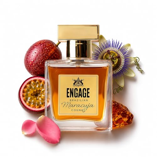 Image of Engage Brazilian Maracuja Cognac Eau De Parfum for Men 50ml|Long lasting Perfume|Amber, Leather, Oud|Tropical Brazilian EDP|Luxury Gift for Men|No Paraben|No Silicones|Dermat-Tested|Crafted by Expert