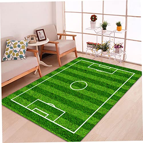 Alfombra campo de fútbol infantil con franela antideslizante para cuarto de juegos 5