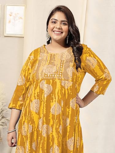 Image of MIRCHI FASHION Women Plus Size Anarkali Printed Kurti Only