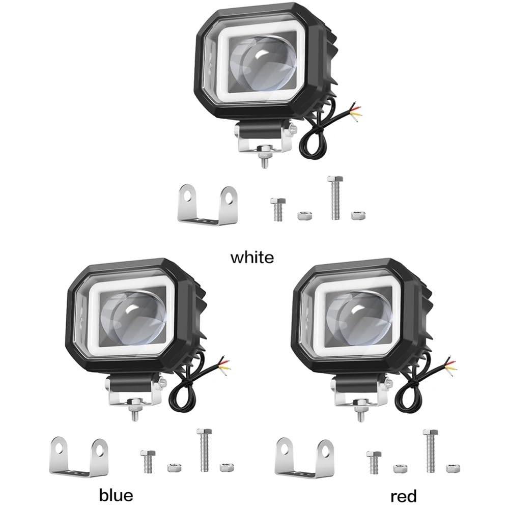 Fari Fendinebbia Faro per moto Bianco Giallo Luce di guida | Faro per moto Bianco Giallo Luce di guida Lampada di guida ausiliaria 40W Fendinebbia di guida 12-80V