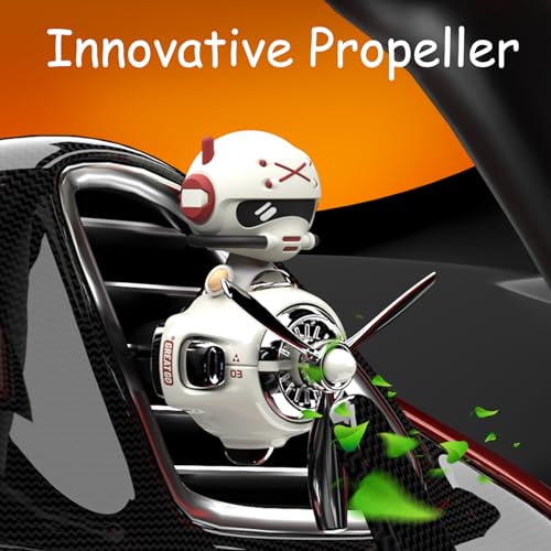 Image of 2Pcs Car Air Fresheners, Cute Bear Pilot Automotive Air Outlet Creative Car Perfume Diffuser, Automotive Accessories Air Vent Decoration with 8 Fragrant Tablets (Pink 1+Pink 1)