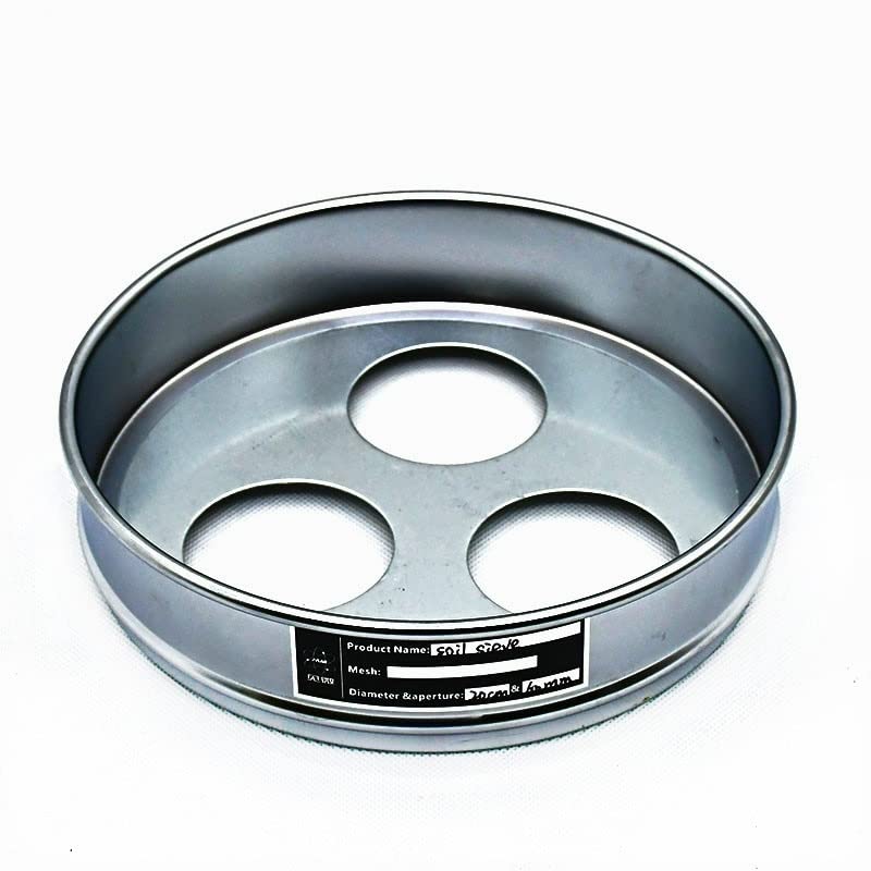 Setaccio acciaio inossidabile per test laboratorio Setaccio a rete in acciaio inossidabile da 20 cm di diametro con fori dimensioni multiple for campionamento in laboratorio e nel terreno(1.5mm)