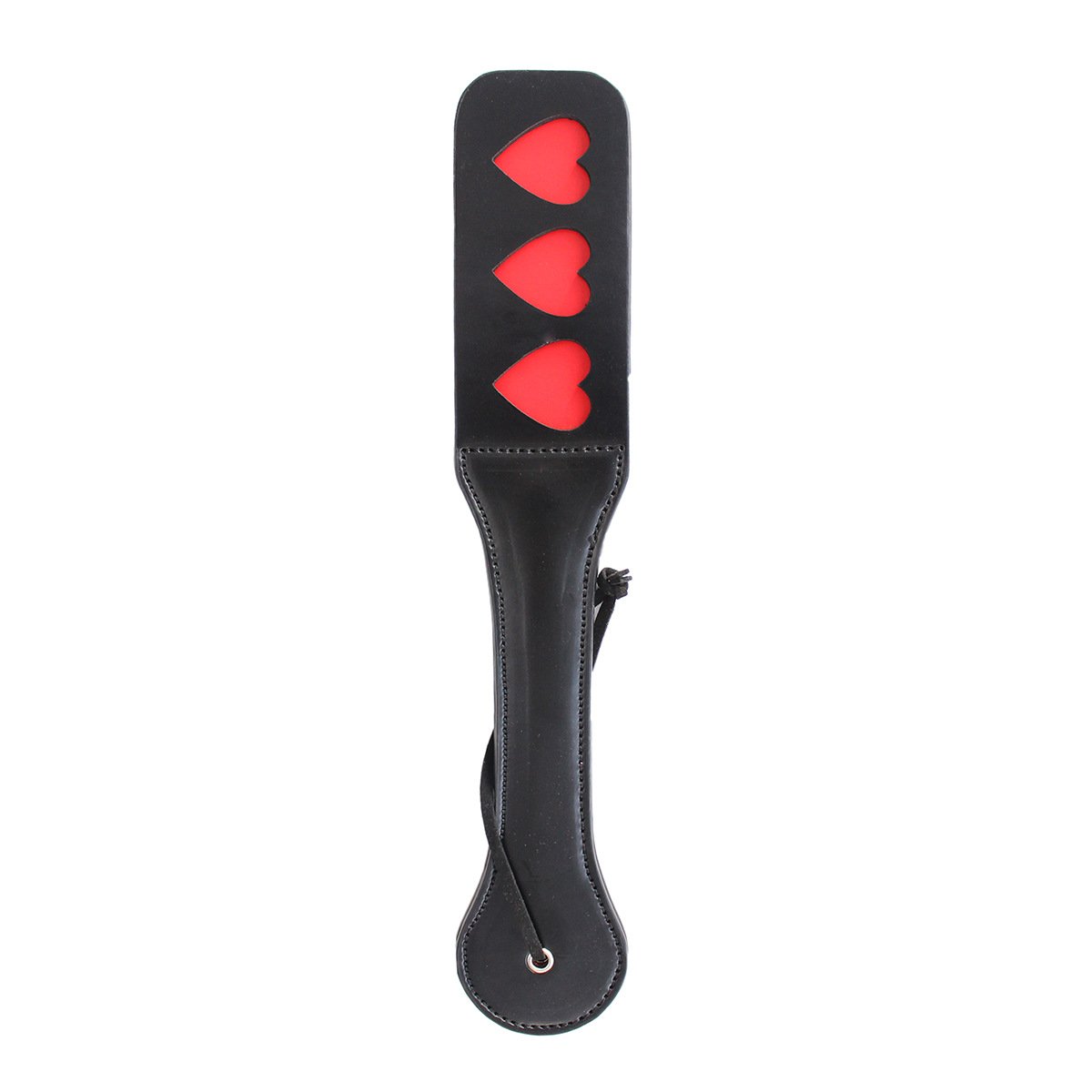 1PC Putter de Cuero de PU con Doble corazón de Amor Hueco, Negro para Mujeres