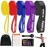 Fokky Fitnessbänder Widerstandsbänder Set mit 5 Stufen für Männer und Frauen, Resistance Bands mit Türanker, Übungsanleitung, Tragebeutel für Krafttraining, Stretching, Calisthenics, Cross-Fitness