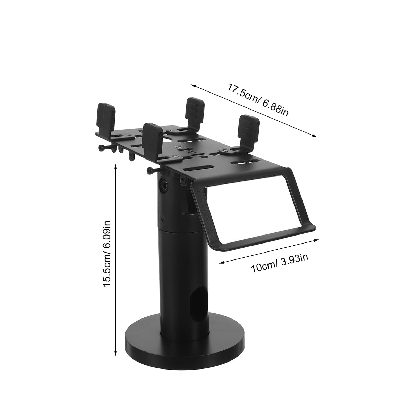 Gatuida Support Rotatif en Plastique pour Terminal de Paiement Carte Bancaire Réglable en Largeur 6,2-9,5 Cm Angle Ajustable, Socle Stable pour Comptoir de Caisse Enregistreuse