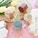 BLUTETE Hexagon Velvet 2 Slots Jewelry Ring Box Engagement Ring Box Wedding Day Detachable Lid for Proposal Engagement Wedding Ceremony (Dusty Rose)