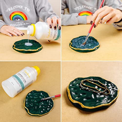Miniatura 3 de Creative Deco 500 Ml Barniz Manualidades Para Pintura Acrílica Brillante Botella De Acabado De Superficies A Base De Agua Laca Incolora Permanente Uso Interior Y Exterior Decoupage, Bricolaje